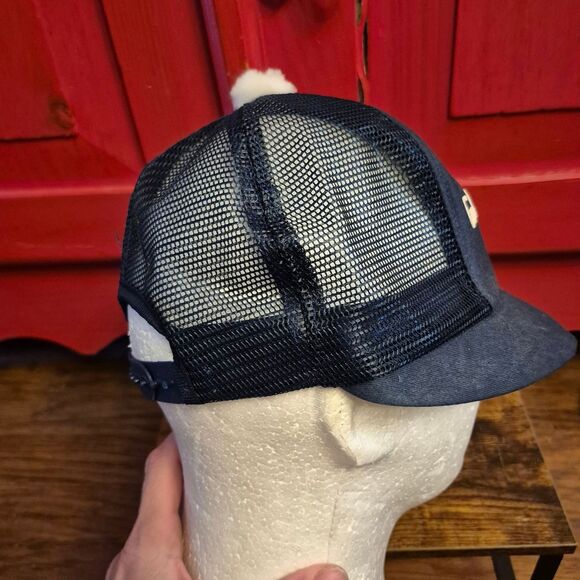 Vintage BF Goodrich Snapback Trucker Hat Small Brim Pom Pom Made in USA Noved - Picture 4 of 8